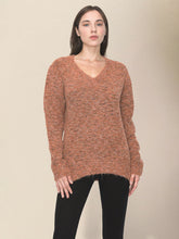 Pull ample décontracté à col en V pour femme RP0023558